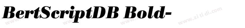 BertScriptDB Bold字体转换